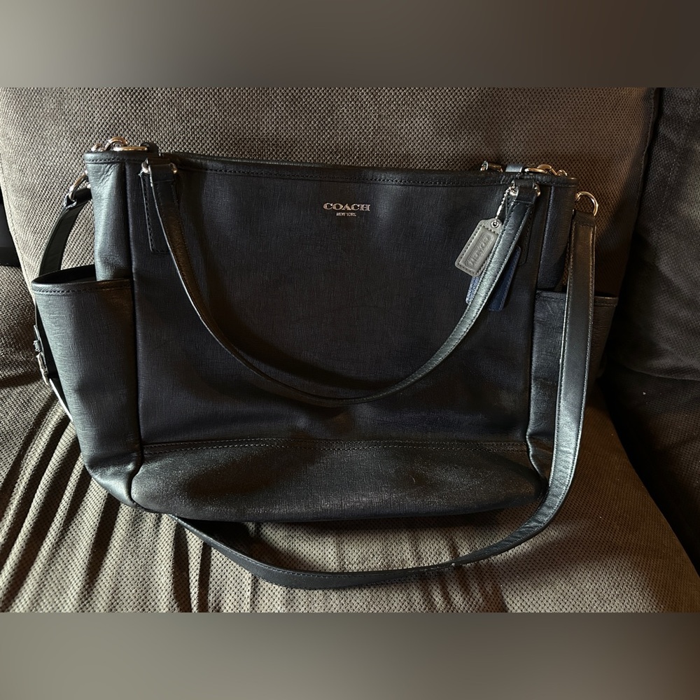 Coach #26353 Saffiano Leather Baby Diaper Bag